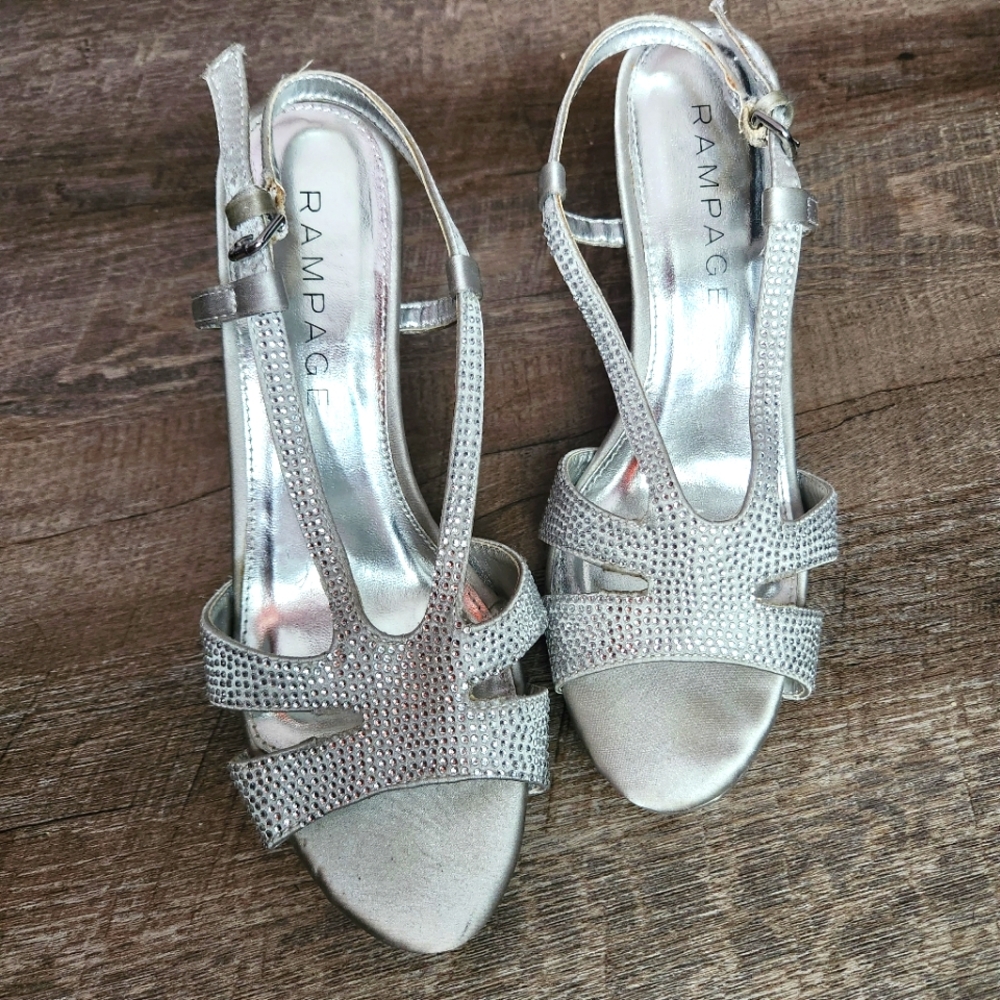Rampage silver heels